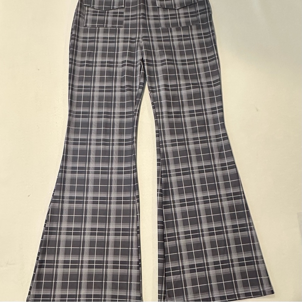 Halara Plaid Flare Pants Large